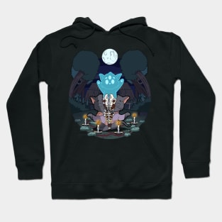 meditating to the moon Hoodie